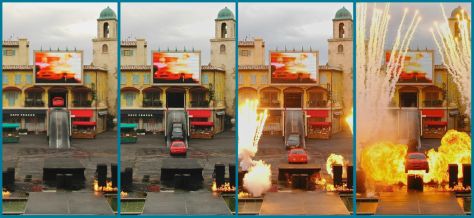 Lights, Motors, Action! Extreme Stunt Show finale sequence in Disney's Hollywood Studios, Walt Disney World, Orlando, Florida