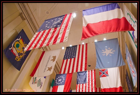 Hall of Flags inside the American Adventure in Epcot's World Showcase, Walt Disney World, Orlando, Florida