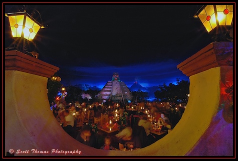 San Angel Inn restaurant inside the Mexico pavilion in Epcot's World Showcase, Walt Disney World, Orlando, Florida