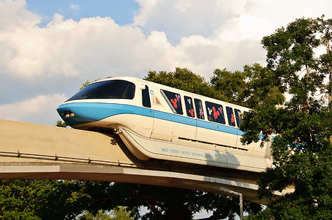 Monorail Circling Epcot's Future World