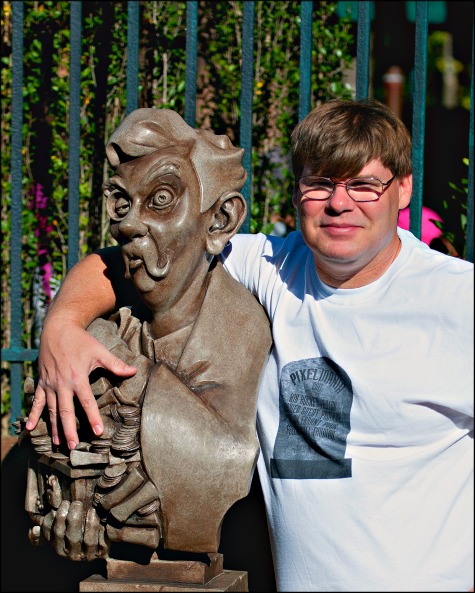 Scottwdw visiting the Haunted Mansion queue in the Magic Kingdom, Walt Disney World, Orlando, Florida
