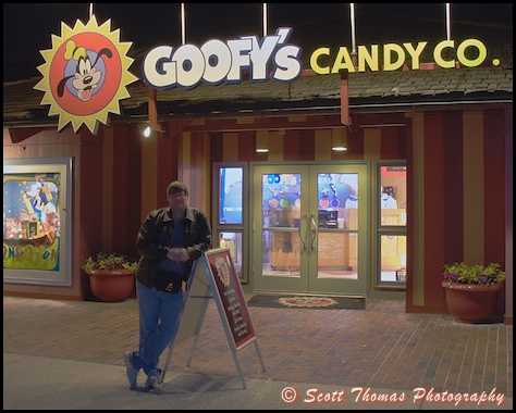 Self portrait of Scottwdw in front of Goofy's Candy Company in Downtown Disney, Walt Disney World, Orlando, Florida.