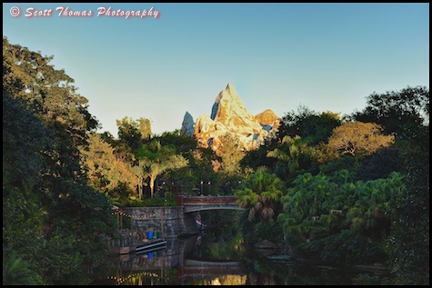 Expedition EVEREST rising above Asia in Disney's Animal Kingdom, Walt Disney World, Orlando, Florida.