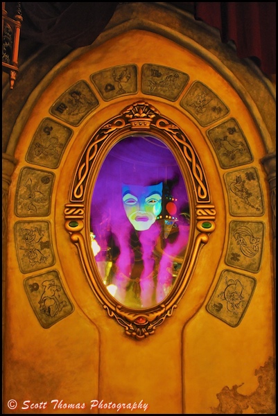 The Magic Mirror from Snow White inside the Disney Animation Building at Disney's California Adventure, Anaheim, California
