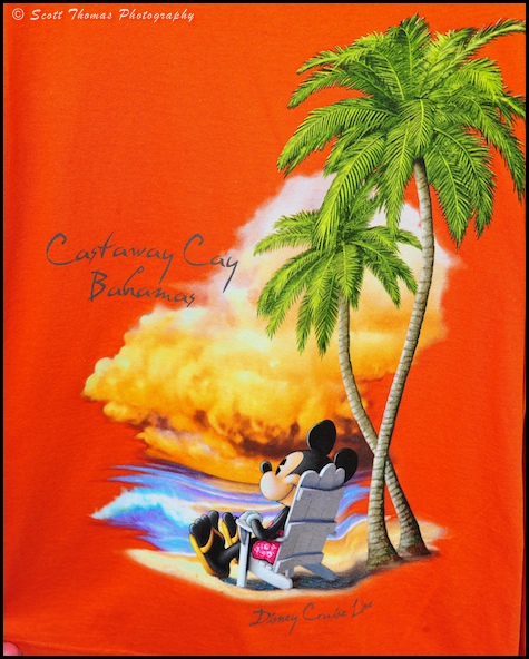 Mickey Mouse relaxing on Disney's Castaway Cay, Bahamas, Disney Dream, Disney Cruise Line