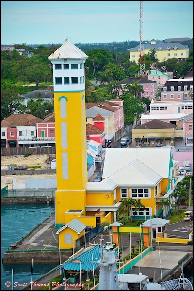 Harbor control tower in Nassau, Bahamas