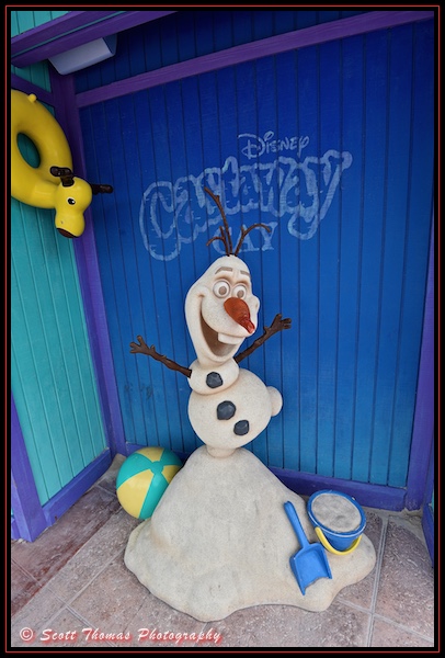 Olaf hanging out on Castaway Cay, Disney Cruise Line, Bahamas