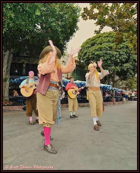 Bootstrappers performing in New Orleans Square, Disneyland, Anheim, California