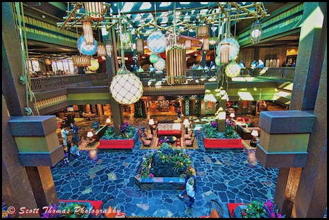Lobby of the Polynesian Village Resort, Walt Disney World, Orlando, Florida