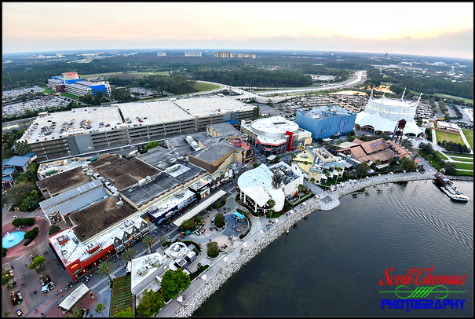 West Side at Disney Springs from the Characters In Flight Balloon, Walt Disney World, Orlando, Florida