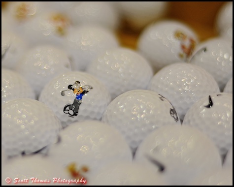 Mickey Mouse golf ball at the World of Disney store in Disney Springs, Walt Disney World, Orlando, Florida