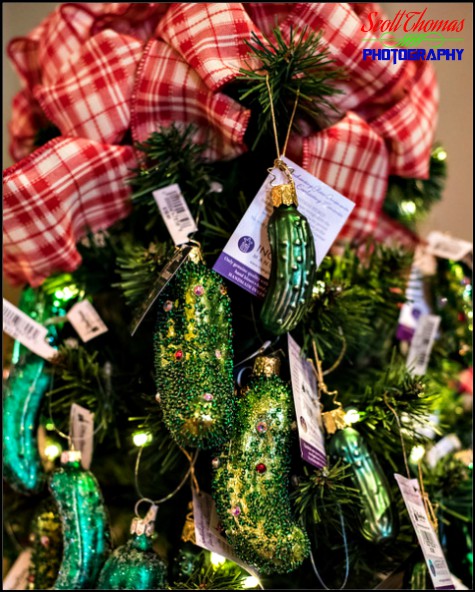 Pickle ornaments in Epcot's Germany pavilion, Walt Disney World, Orlando, Florida