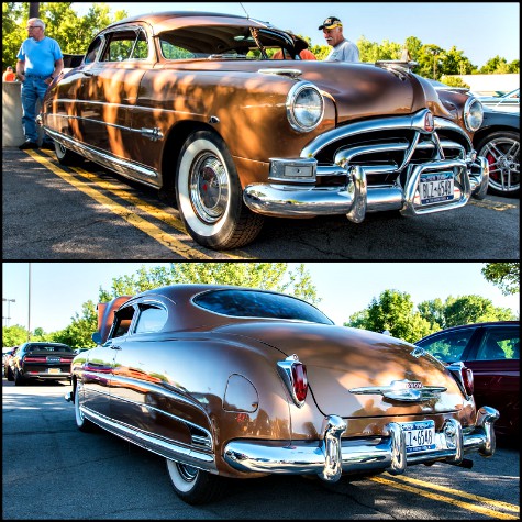 Front and rear views of a 1951 Hudson Hornet photographed near Syracuse, New York