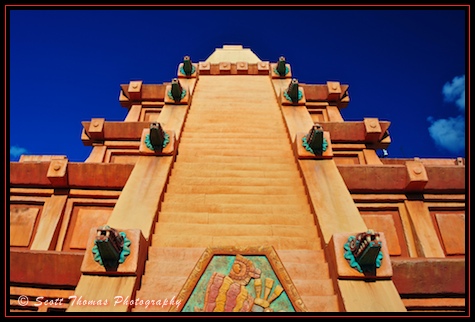 Mexico pyramid in Epcot's World Showcase, Walt Disney World, Orlando, Florida