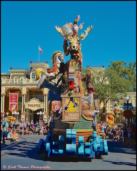 Tangled float in the Festival of Fantasy parade in the Magic Kingdom, Walt Disney World, Orlando, Florida