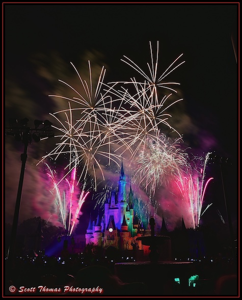 Wishes photographed from the FP+ location in the Magic Kingdom, Walt Disney World, Orlando, Florida