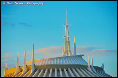 Magic Kingdom's Space Mountain at Magic Hour, Walt Disney World, Orlando, Florida