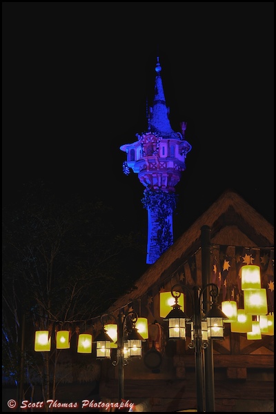 Rapunzel's Tower from the movie Tangled in the Magic Kingdom, Walt Disney World, Orlando, Florida