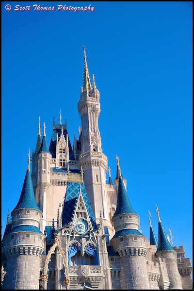 Cinderella Castle without a polarizing filter in the Magic Kingdom, Walt Disney World, Orlando, Florida