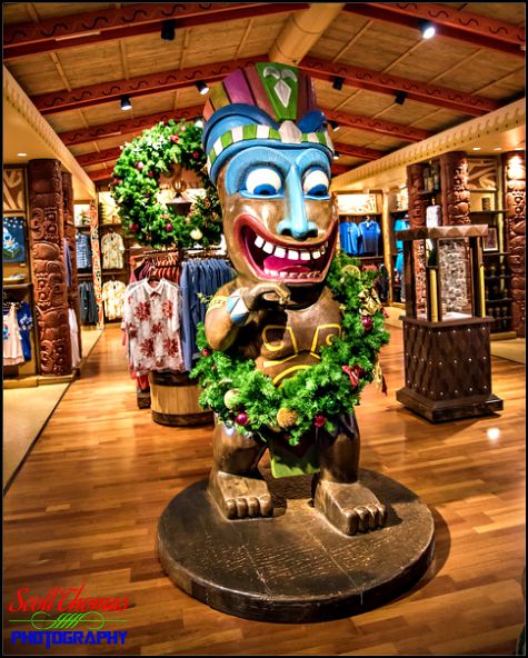 Tiki God statue inside the Boutiki shop at the Polynesian Village Resort, Walt Disney World, Orlando, Florida