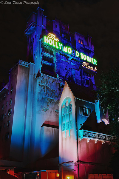 The Twilight Zone Tower of Terror in Disney's Hollywood Studios, Walt Disney World, Orlando, Florida.