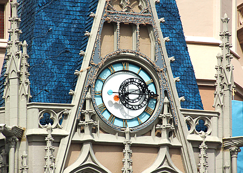 Clock on Cinderella Castle