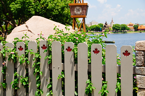 Canadian Fence in Epcot's World Showcase