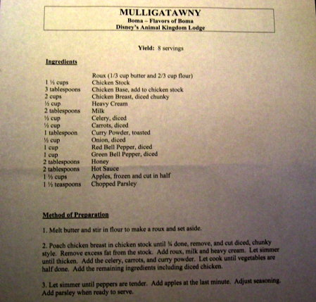 Mulligatawny soup Recipe