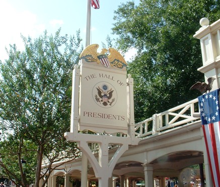 Hall of Presidents Sign